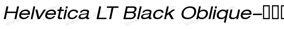 Helvetica LT Black Oblique字体转换